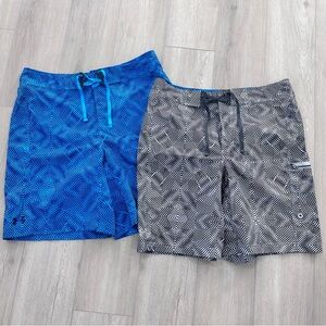NWOT Under Armour unlined board short bundle 38 blue black grey swim surf beach